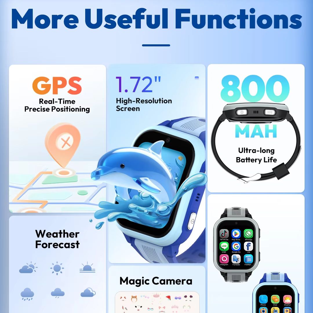 Wonlex 4G Kids Smart Watch KT4 - огляд і ціна Smartwatch Watches For Kids With Gps
